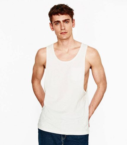 Men’s Sleeveless White Undershirt
